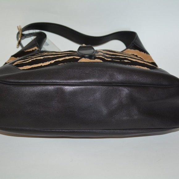 NWT GUCCI WOMENS PONY HAIR LEATHER JACKIE SHOULDER PURSE BAG MEDIUM - Picture 8 of 12